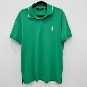Polo Ralph Lauren Kelly Green Polo Performance Pro fit Golf Shirt Sz Large
